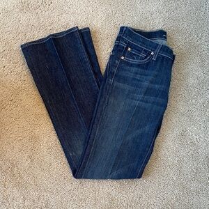 7 For All Mankind Dark Blue Bootcut Jeans